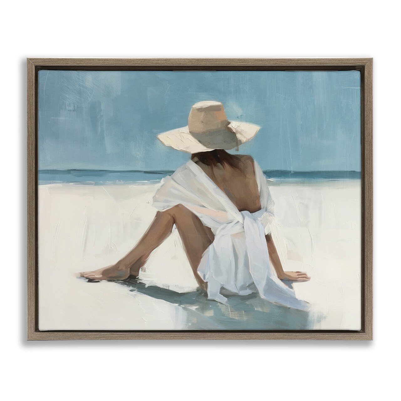 Stupell Industries Ocean Dream Woman Floater Framed Canvas Wall Art Design by Svetlana Aleynikova
